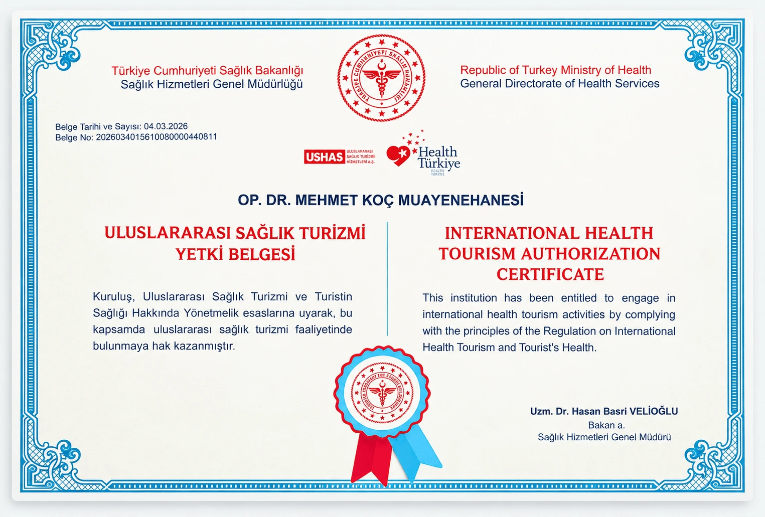 IVF International Health Tourism Certificate